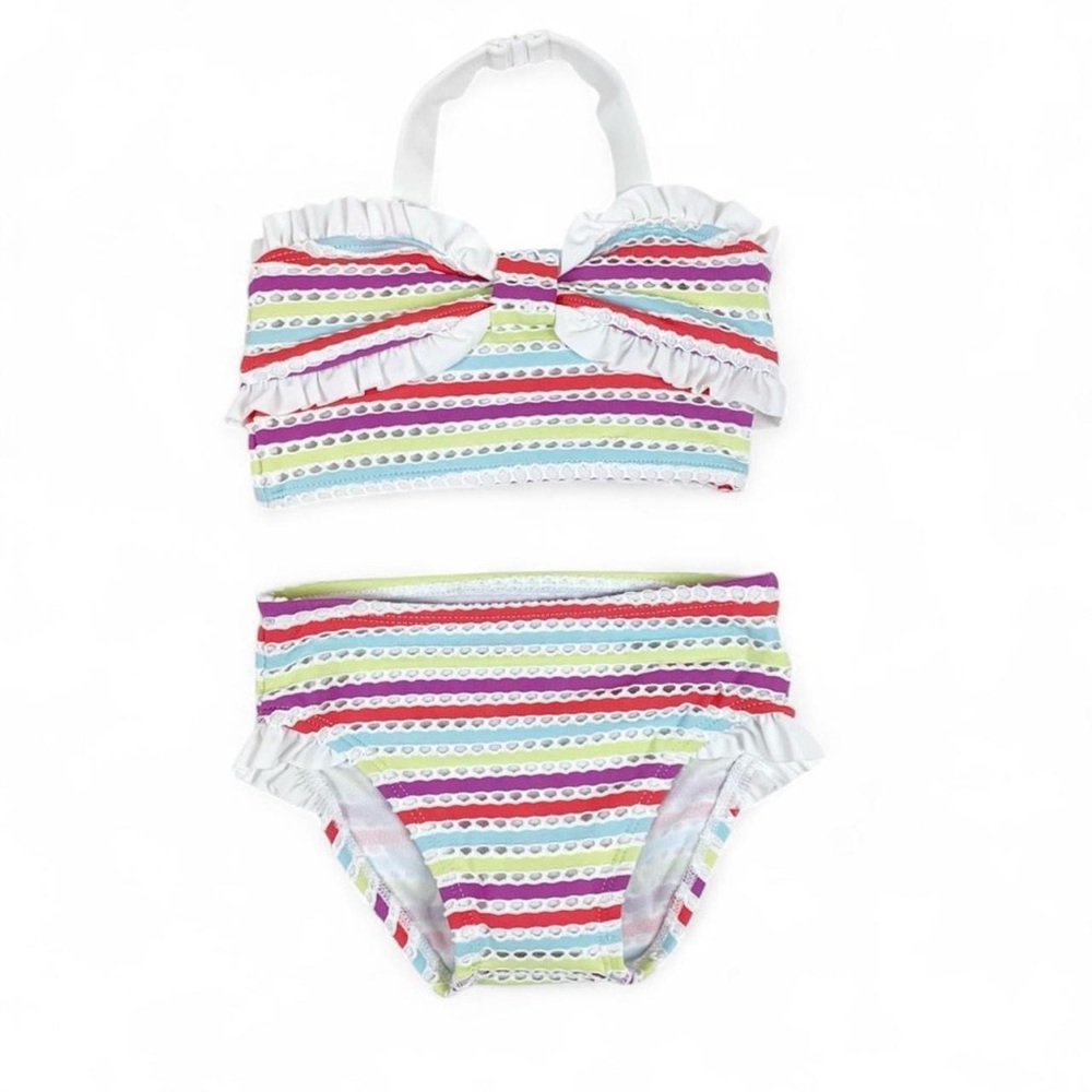 Janie and Jack eyelet two piece swim suit bikini size 4 - NWOT